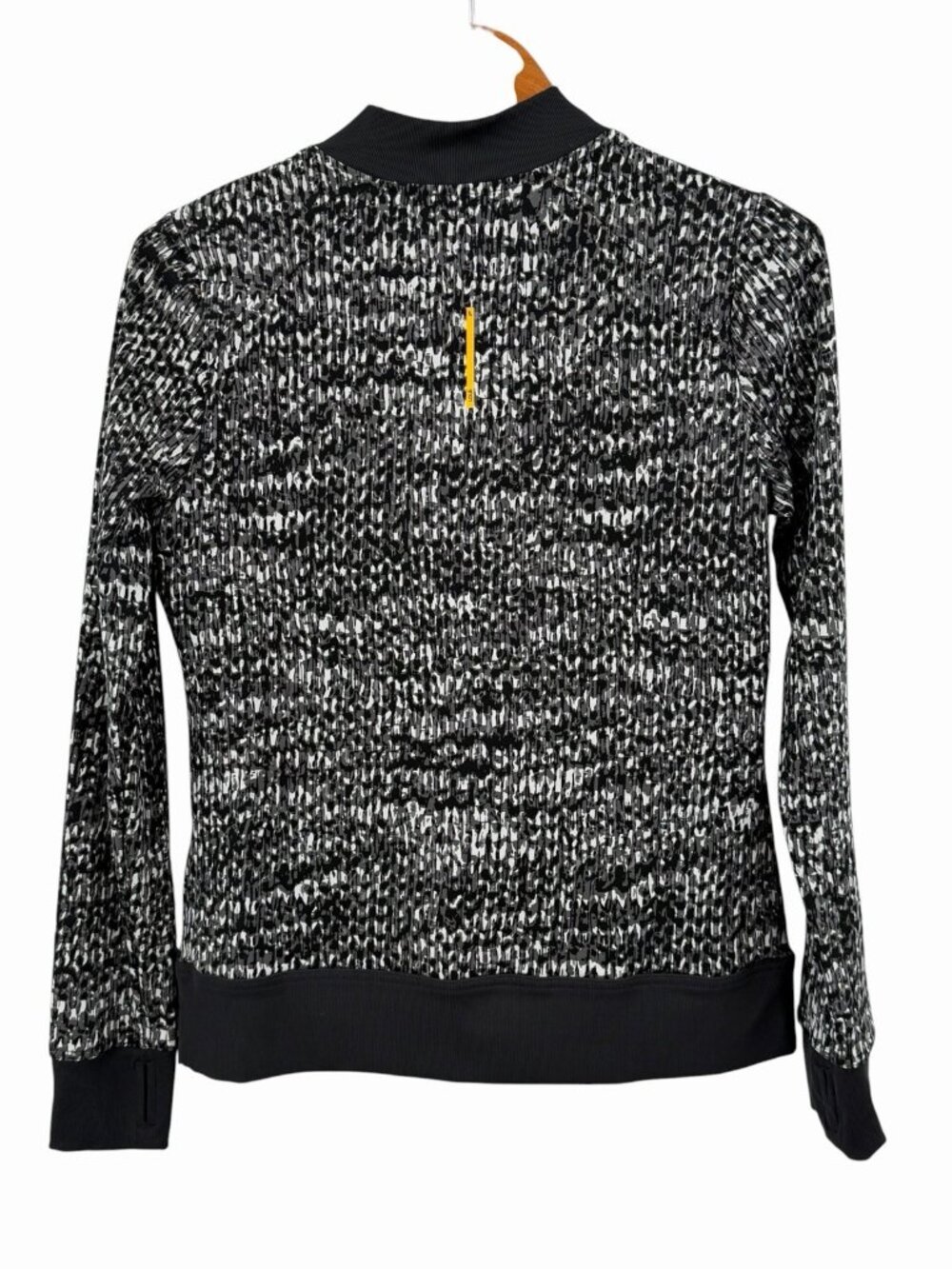LOLE Women's Black White Abstract Pattern Crew Neck Full Zip Active Jacket MED - Picture 6 of 6